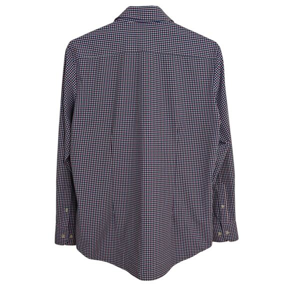 Mizzen+Main Leeward Performance Trim Fit Button Up Shirt XL Blue Purple Gingham - Picture 3 of 6